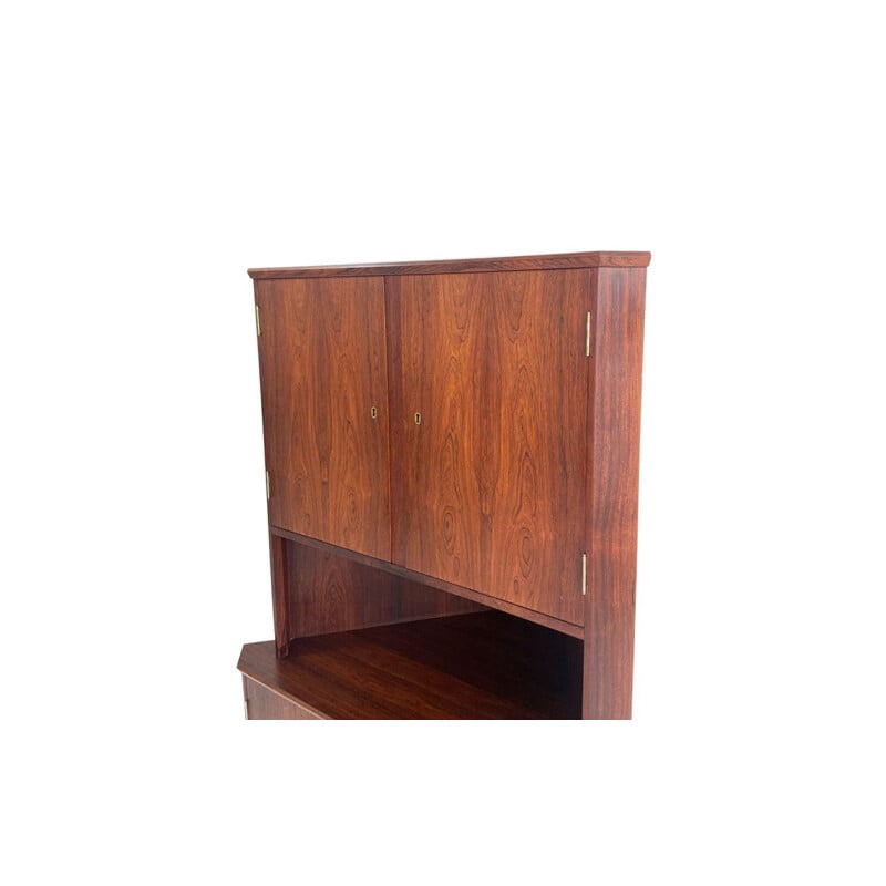 Vintage rosewood corner cabinet by Carlo Jensen for Hundevad, Denmark 1950