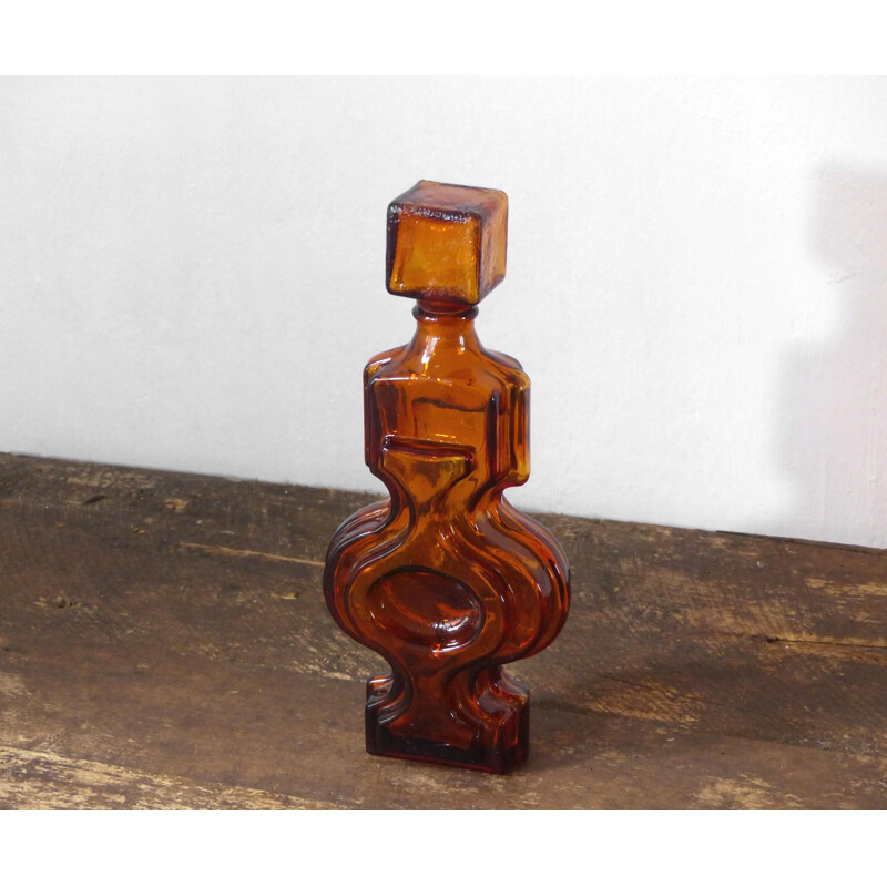 Vintage glass decanter by Helena Tynell