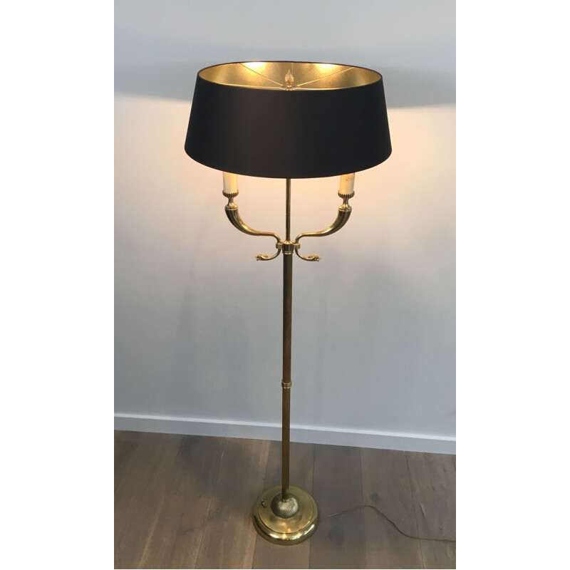 Vintage brass floor lamp by Maison Jansen