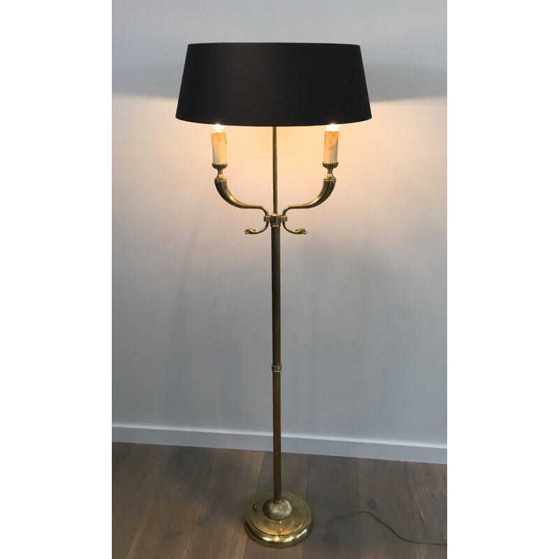 Vintage brass floor lamp by Maison Jansen