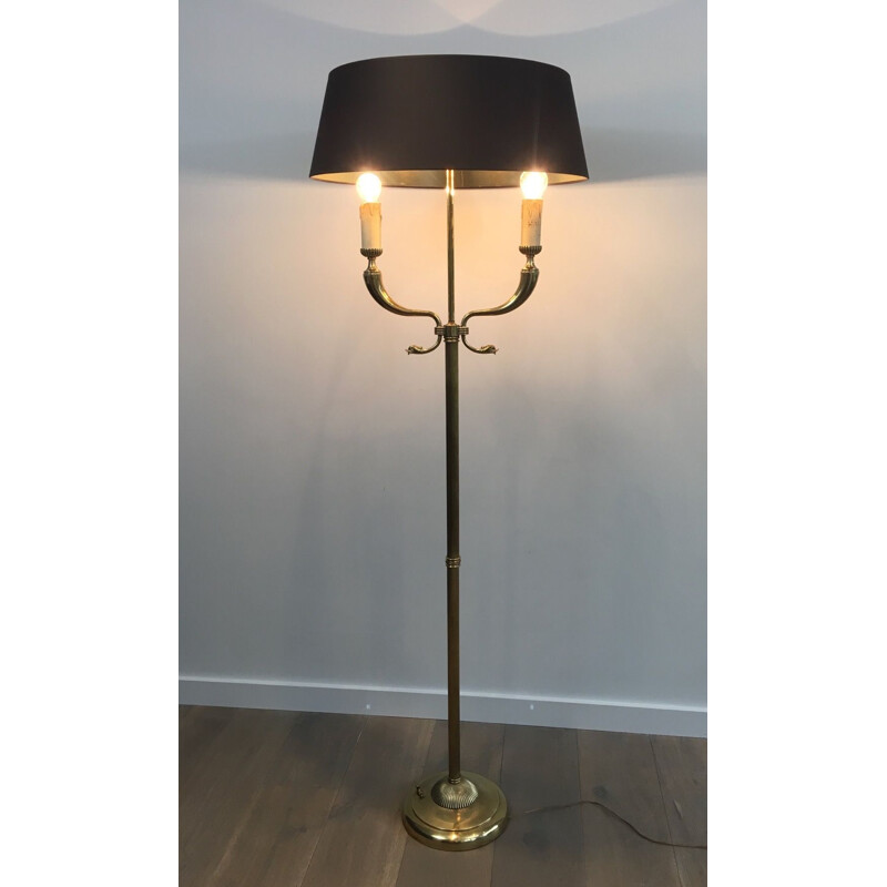 Vintage brass floor lamp by Maison Jansen