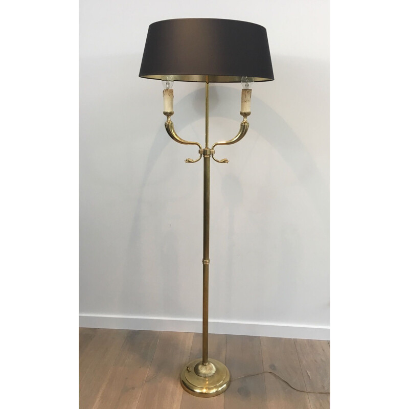 Vintage brass floor lamp by Maison Jansen