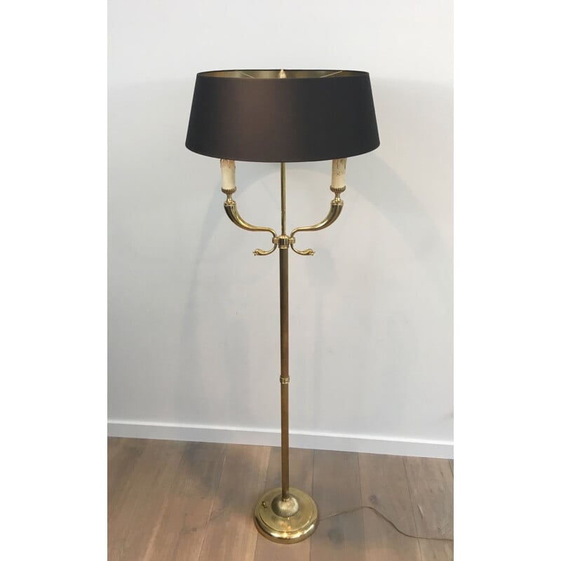 Vintage brass floor lamp by Maison Jansen