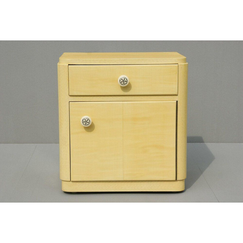 Vintage "Bauhaus" yellow wooden chest of drawers, 1930