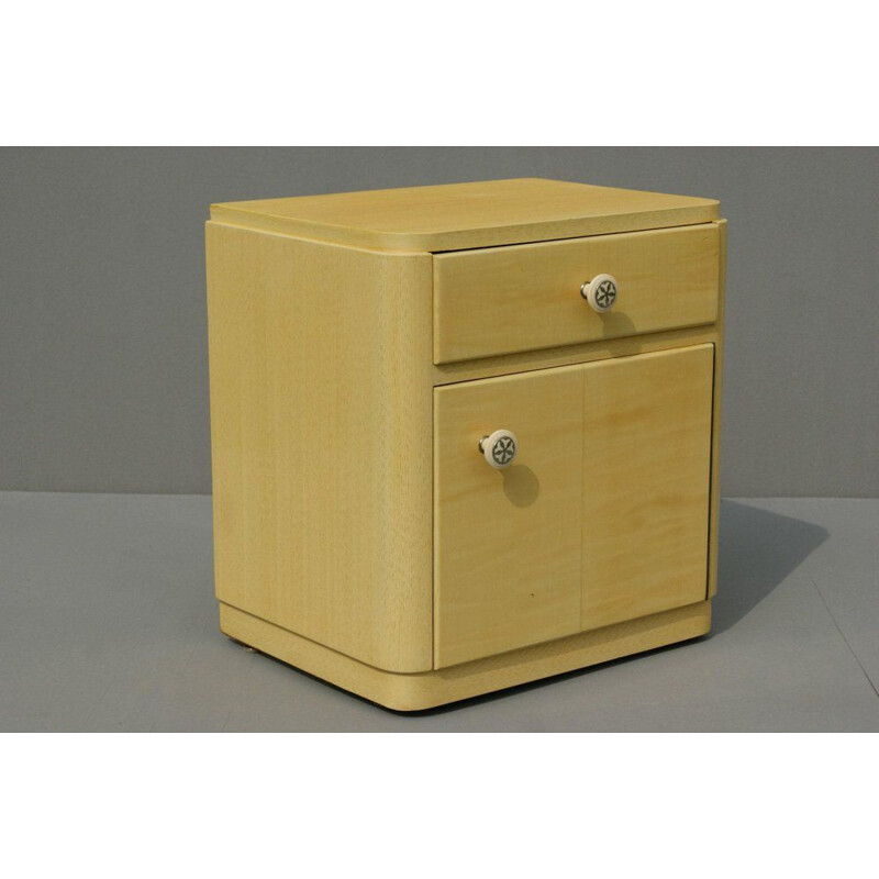 Vintage "Bauhaus" yellow wooden chest of drawers, 1930