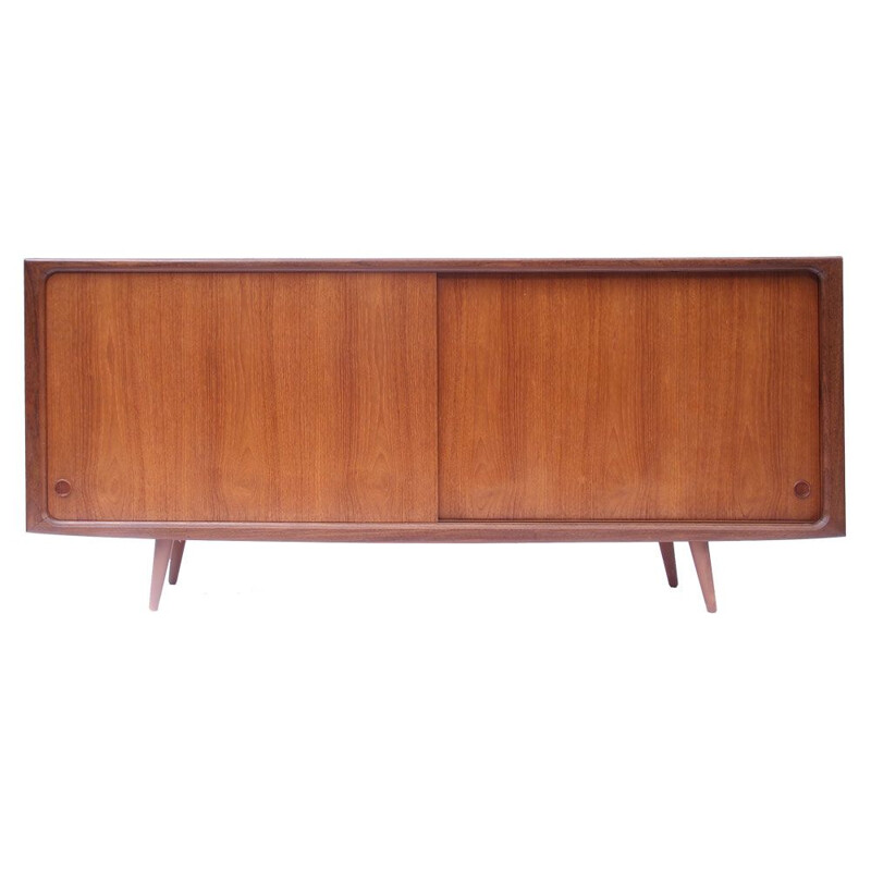 Scandinavian Danish vintage sideboard with sliding doors, 1960