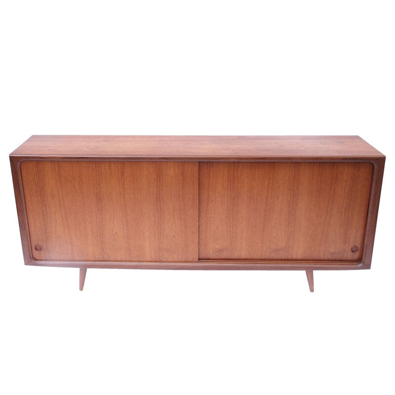 Scandinavian Danish vintage sideboard with sliding doors, 1960