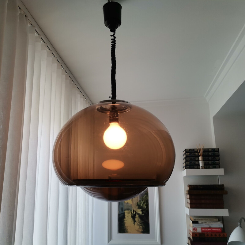 Vintage Italian pendant lamp Meblo by Harvey Guzzini for iGuzzini, 1960s