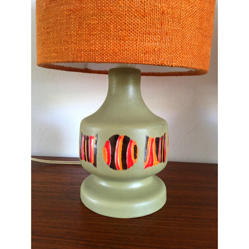 Pareja de lámparas de cerámica vintage, 1970