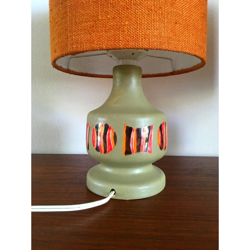 Pareja de lámparas de cerámica vintage, 1970