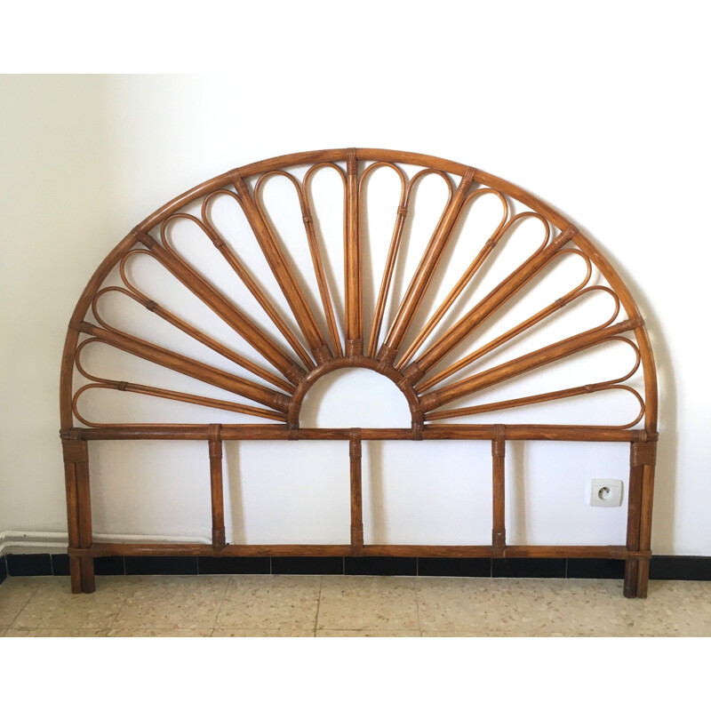 Vintage headboard in rattan, 1970