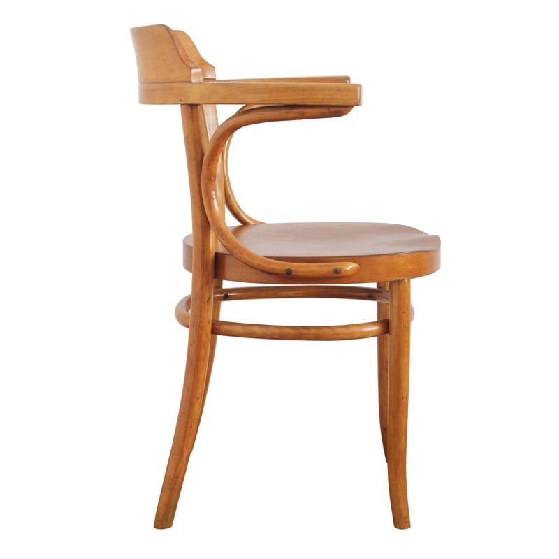 Vintage Mundus wood chair, Czechoslovakia 1930s