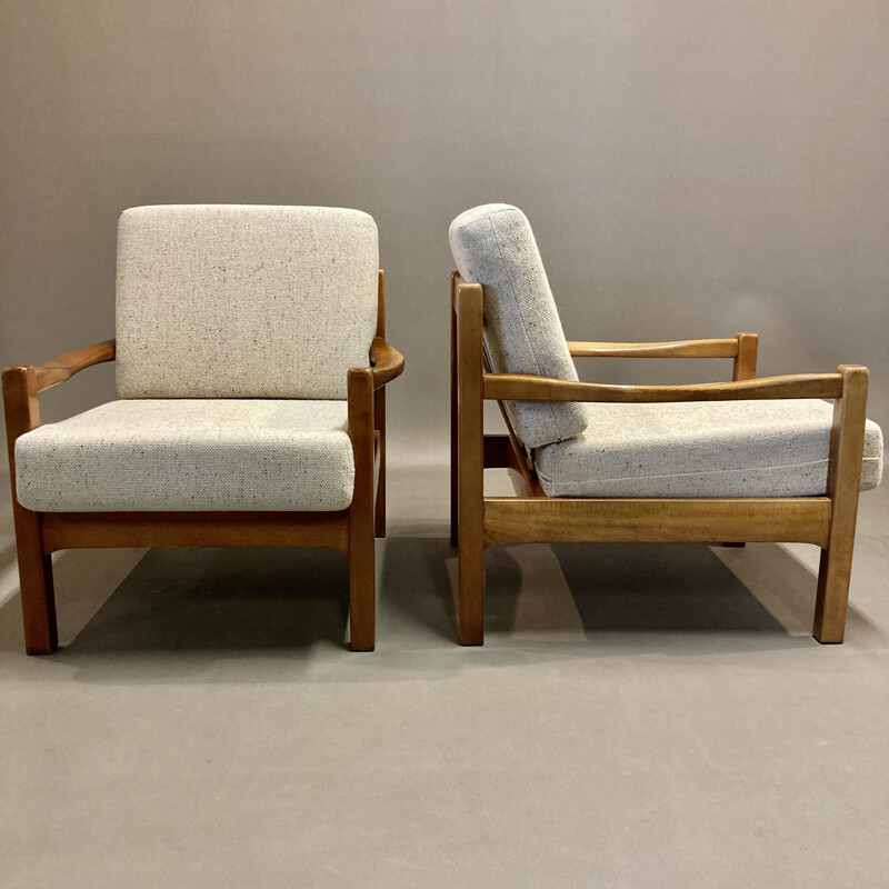 Scandinavische vintage teakhouten fauteuil, 1950