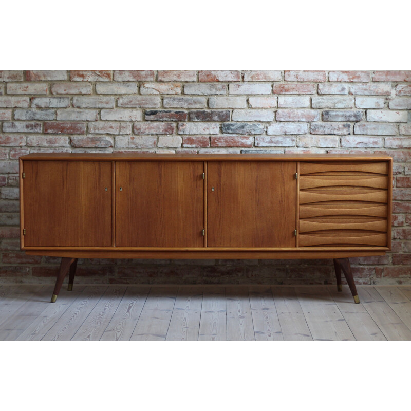 Vintage Scandinavian sideboard in teak by Sven Andersen, Norway 1950s