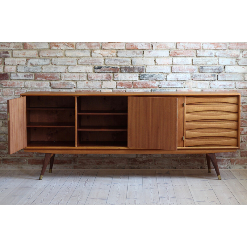 Vintage Scandinavian sideboard in teak by Sven Andersen, Norway 1950s