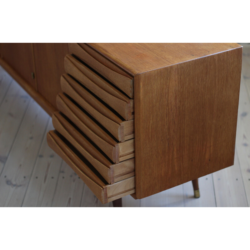 Vintage Scandinavian sideboard in teak by Sven Andersen, Norway 1950s