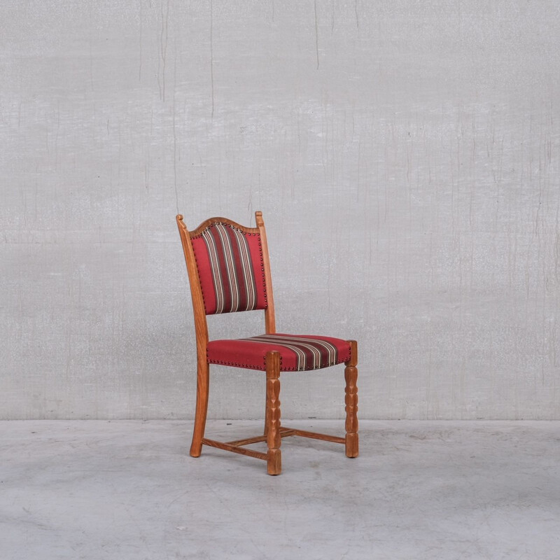 Conjunto de 6 cadeiras de carvalho dinamarquesas vintage de Henning Kjaernulf, 1960