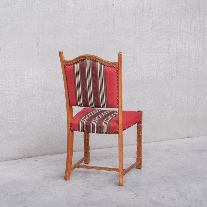 Conjunto de 6 cadeiras de carvalho dinamarquesas vintage de Henning Kjaernulf, 1960