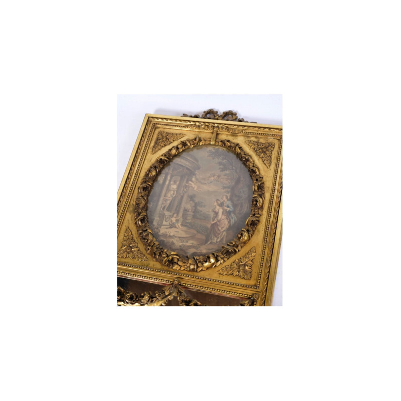 Vintage Louis Seize mirror with gold leaf, 1790