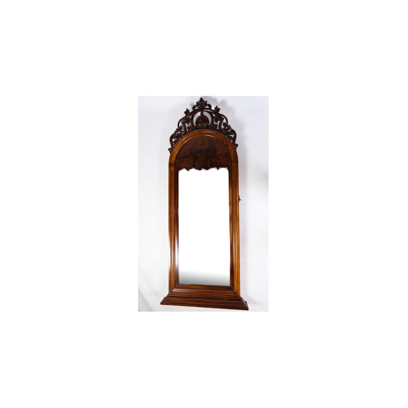 Vintage Christian VIII mirror with mahogany decoration, 1860