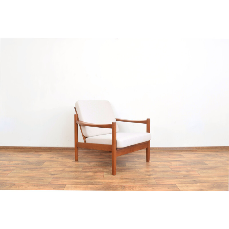 Pair of mid-century Danish teak armchairs, 1970s