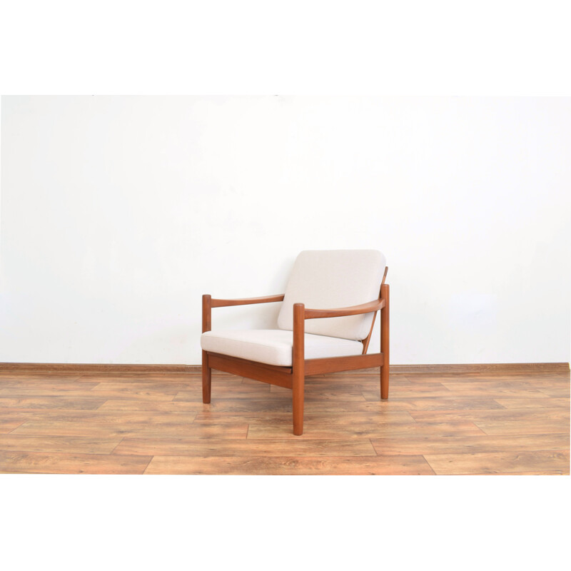 Pair of mid-century Danish teak armchairs, 1970s