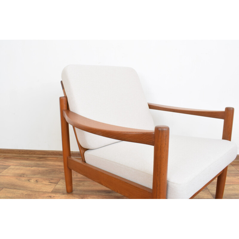 Pair of mid-century Danish teak armchairs, 1970s