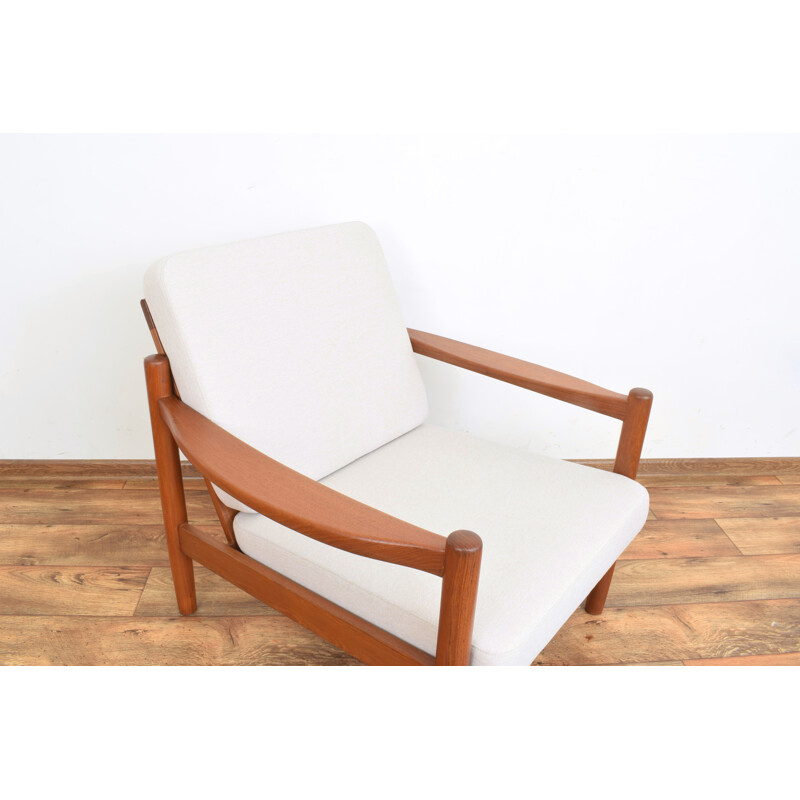 Paar vintage Deense teakhouten fauteuils, 1970