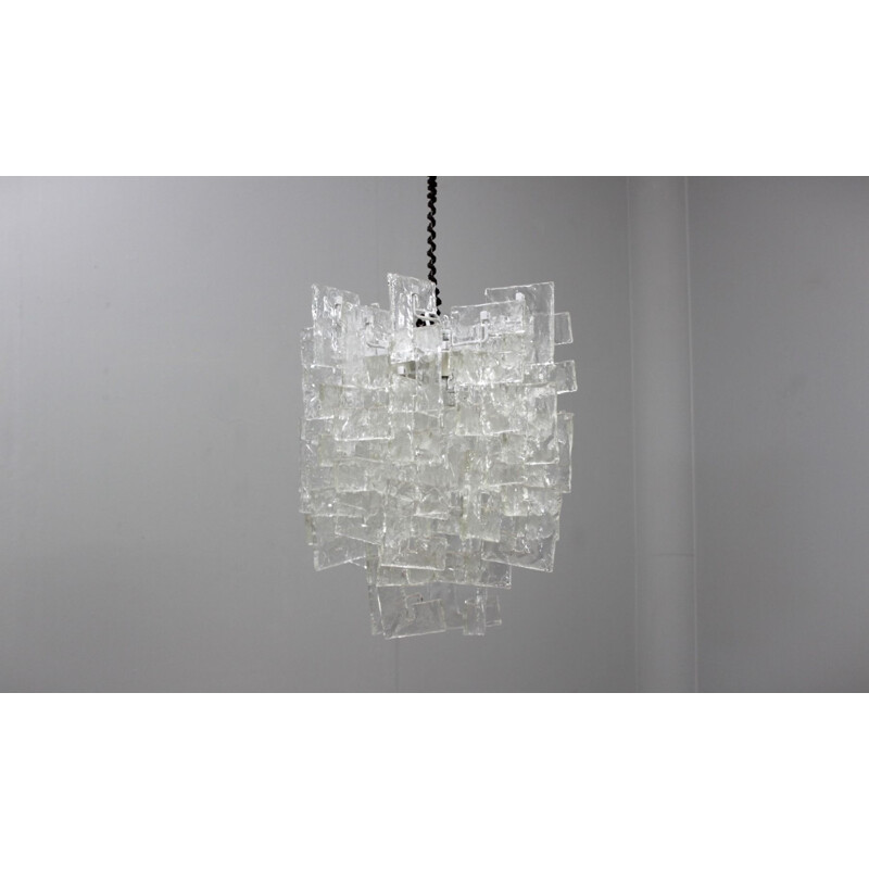 Vintage Murano glass chandelier by Carlo Nason for Mazzega, 1960s