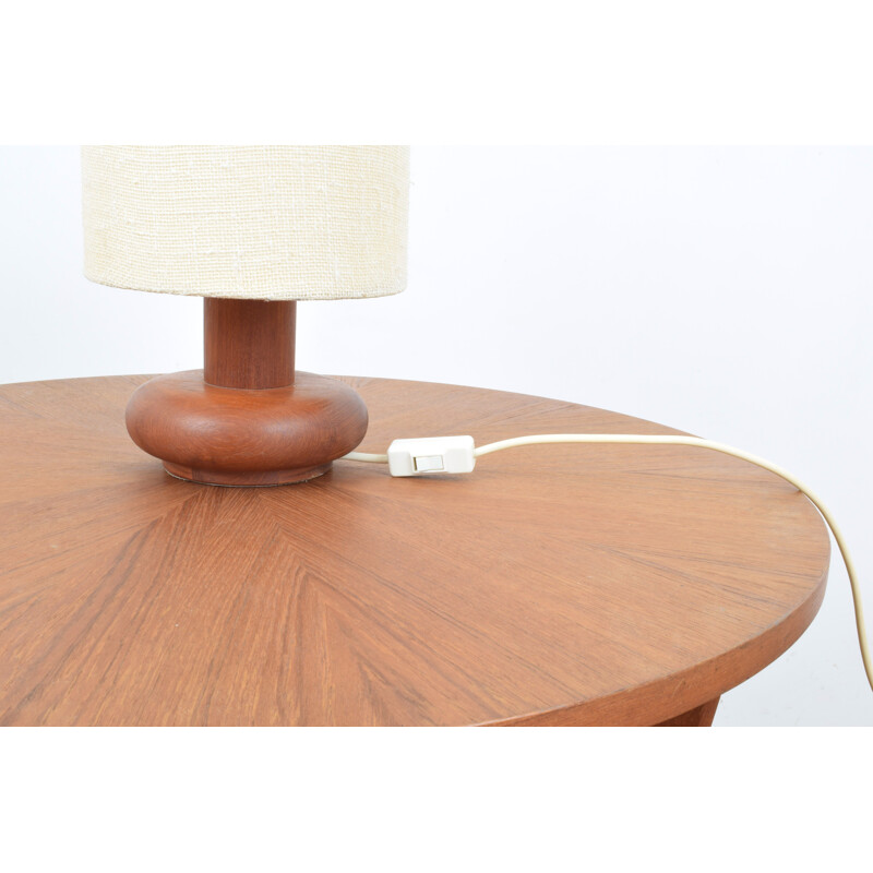 Mid-century Danish teak table lamp, 1960s