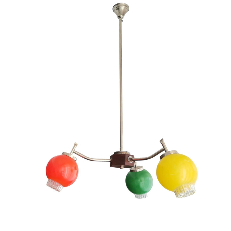 Lustre Sputnik multicolore vintage, 1950