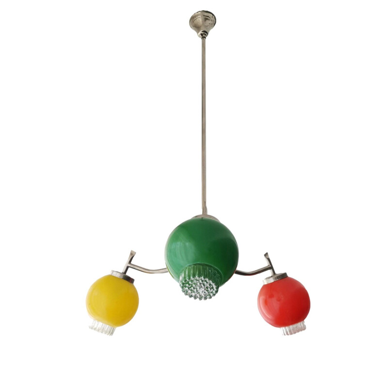 Lustre Sputnik multicolore vintage, 1950