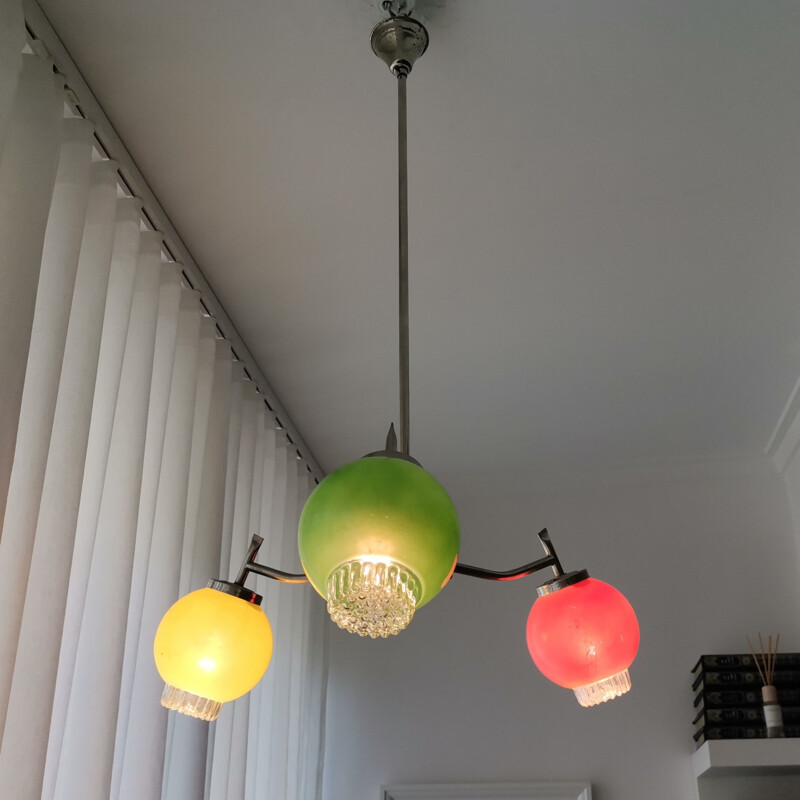 Araña multicolor Sputnik vintage, 1950