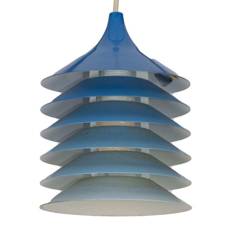 Vintage blue Duett pendant lamp by Bent Gantzel Boysen for ikea