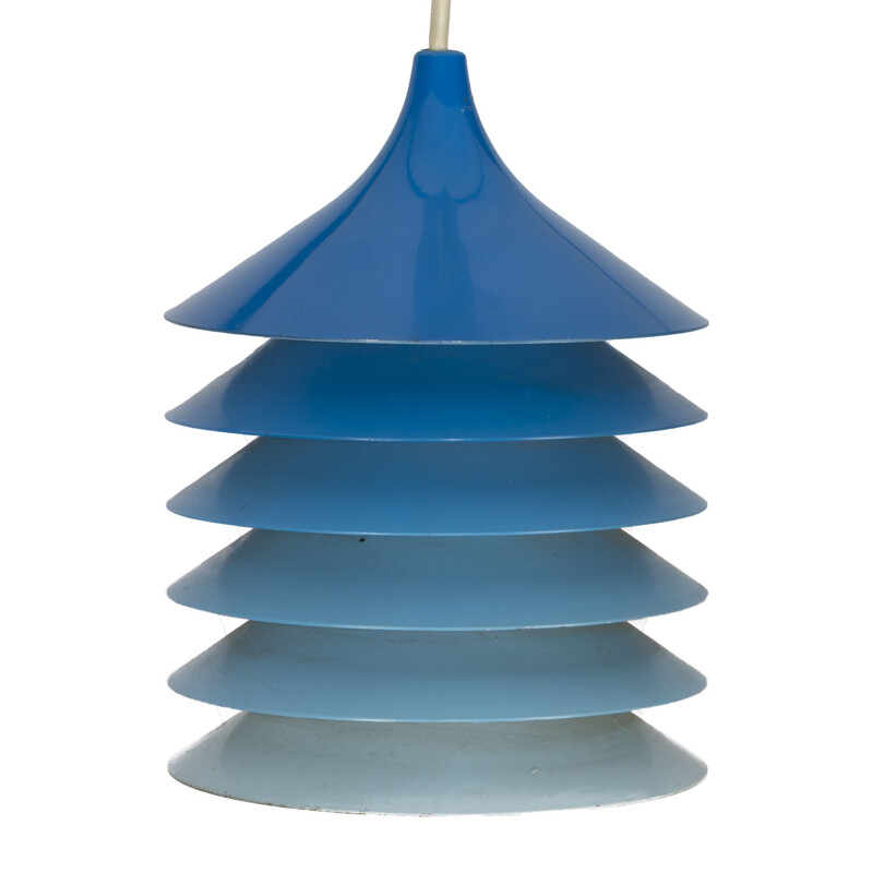 Vintage blue Duett pendant lamp by Bent Gantzel Boysen for ikea