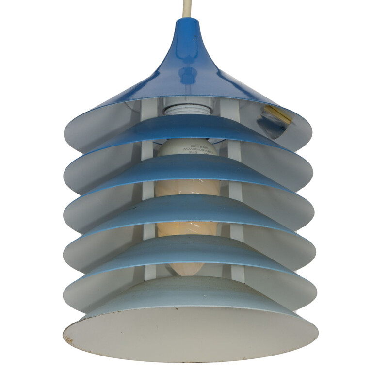 Vintage blue Duett pendant lamp by Bent Gantzel Boysen for ikea