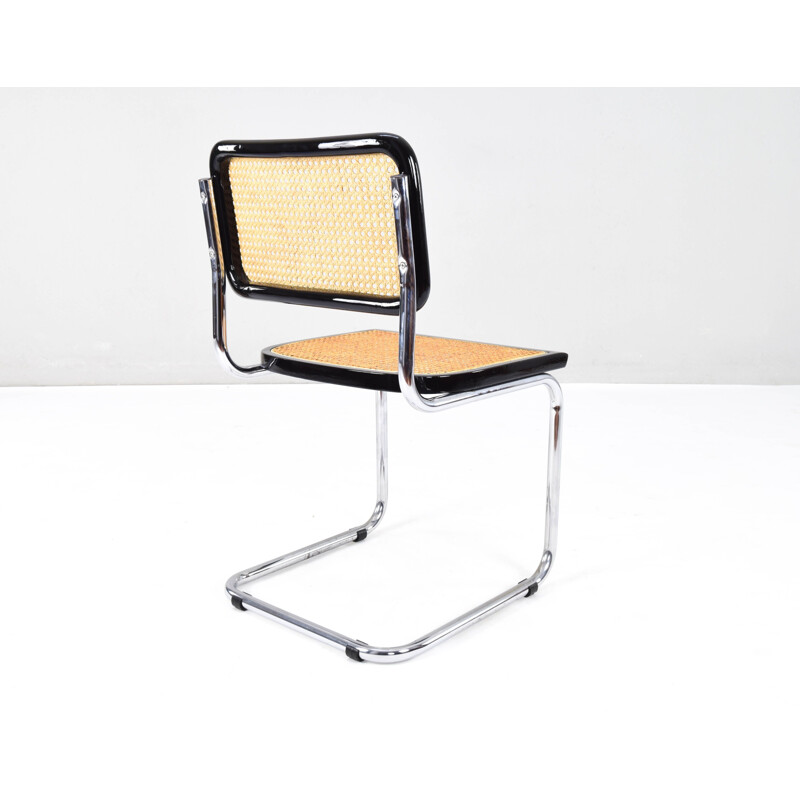 Set of 4 mid-century Italian B32 Cesca chairs by Marcel Breuer, 1970s