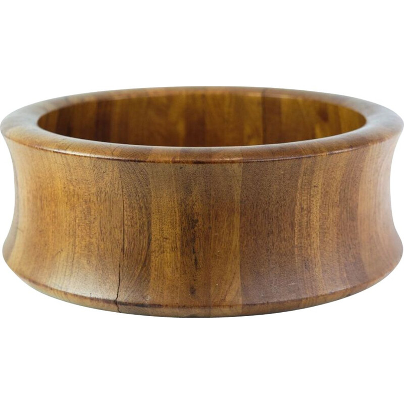 Vintage bowl Danish in teak wood by Digsmed, 1960s