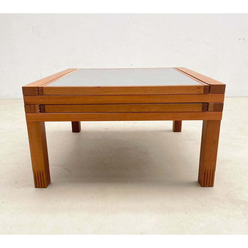 Table basse modulable vintage en bois modèle Hexa de Bernard Vuanersson pour Bellato, France 1980
