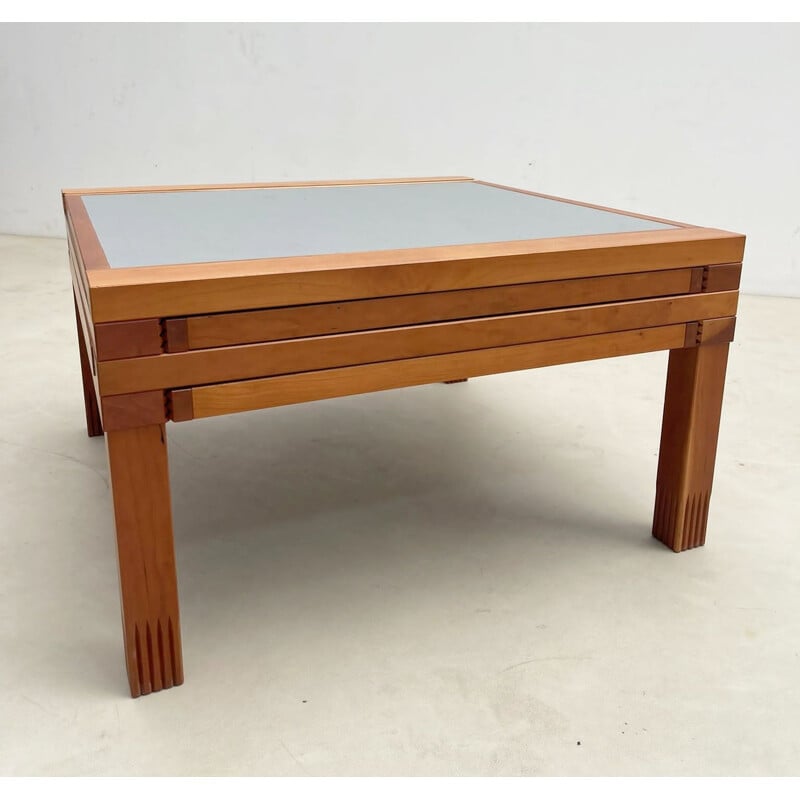 Table basse modulable vintage en bois modèle Hexa de Bernard Vuanersson pour Bellato, France 1980