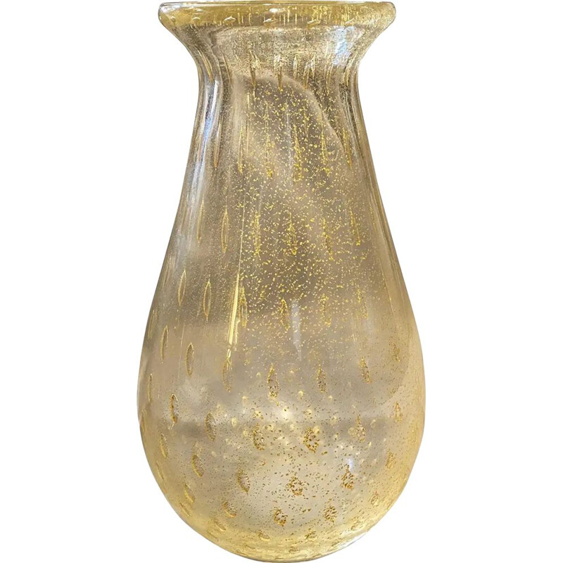 Jarrón vintage de cristal de Murano, 1960