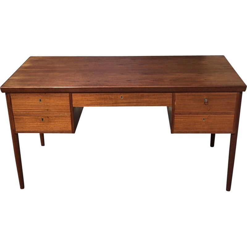 Vintage teakhouten bureau, Denemarken 1960