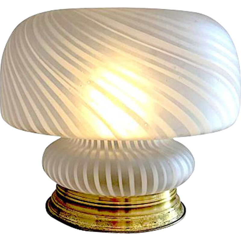 Lámpara de mesa Vetri vintage de cristal de Murano, 1960