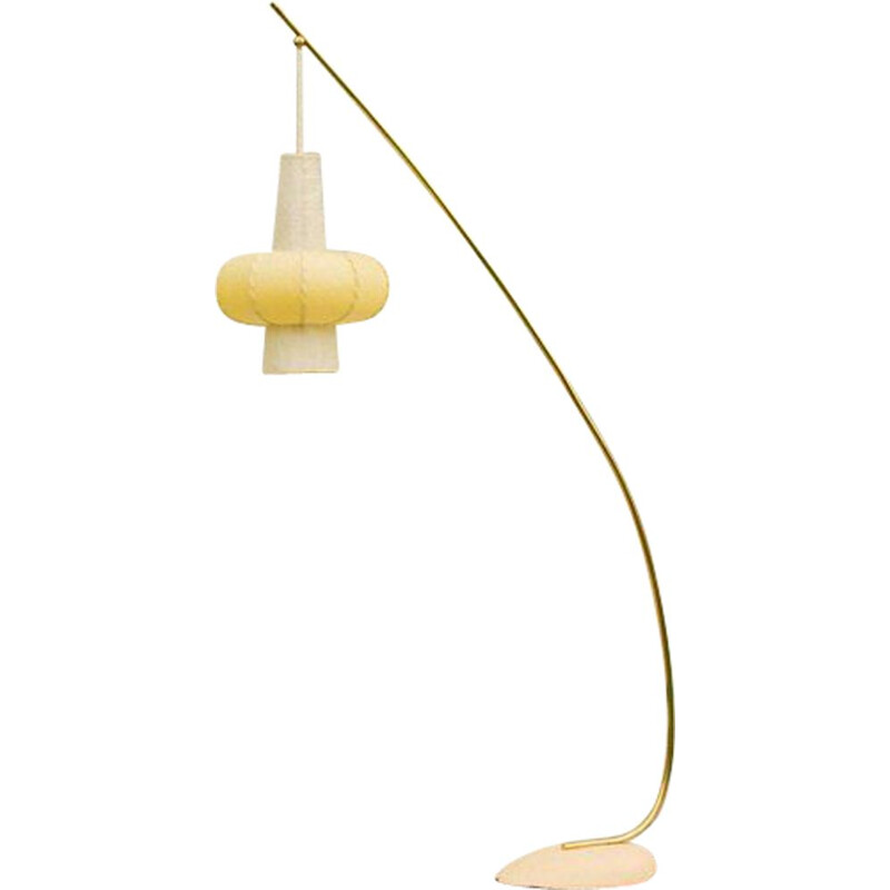 Vintage ijzeren Boog vloerlamp, 1950