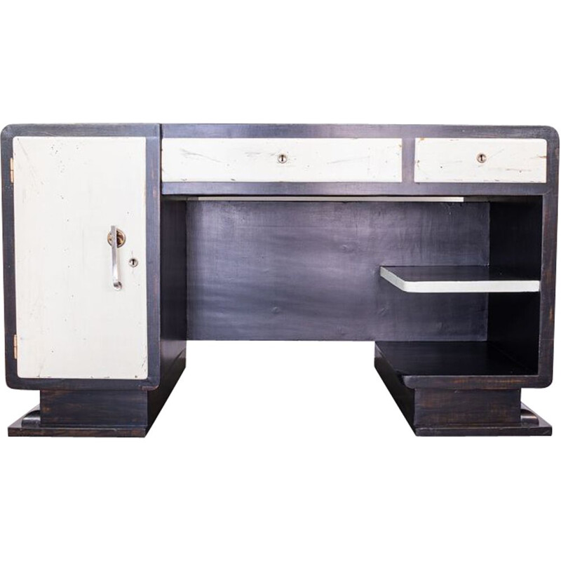 Vintage houten ministerieel bureau, 1940