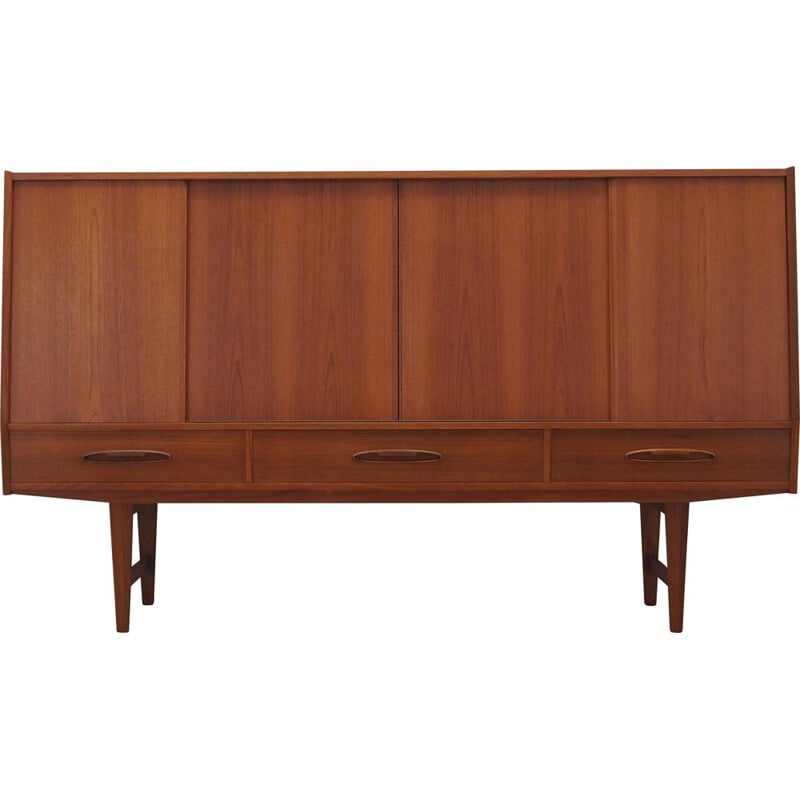 Vintage teak highboard, Denmark 1960s