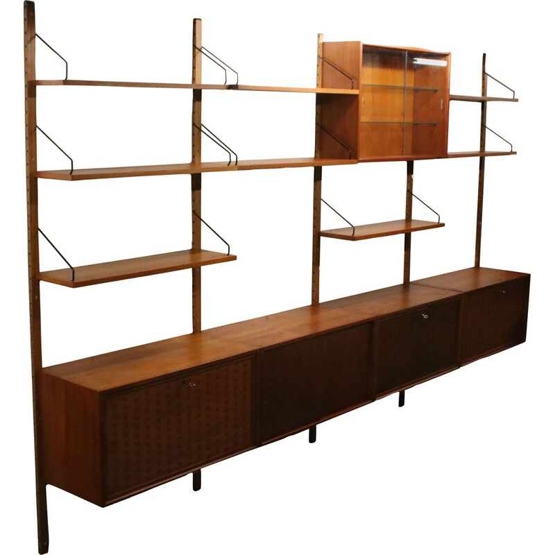 Vintage wall unit by Royal Systems, Denmark 1960s