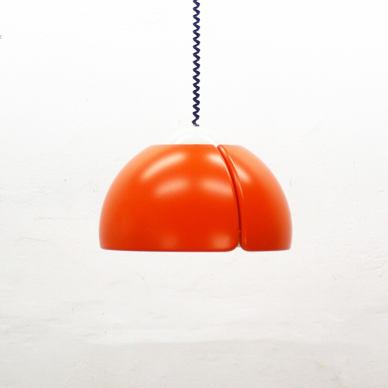 Huge height-adjustable pendant lamp - 1970s