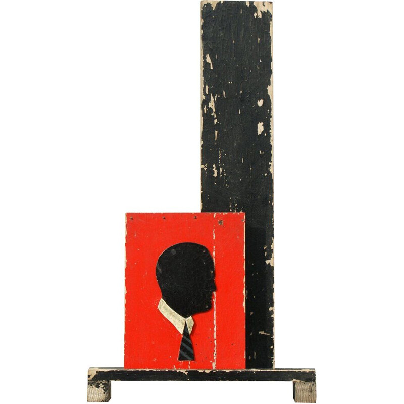 Art déco vintage sur un support en bois par Karl Witrofsky, 1931