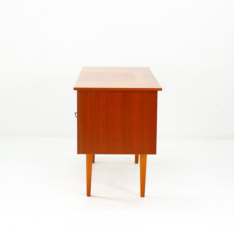 Mid century desk in walnut with drawers - 1960s